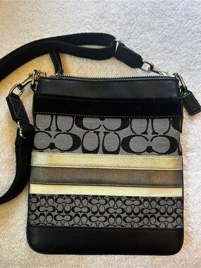 Coach Signature Patchwork Stripe Crossbody bag